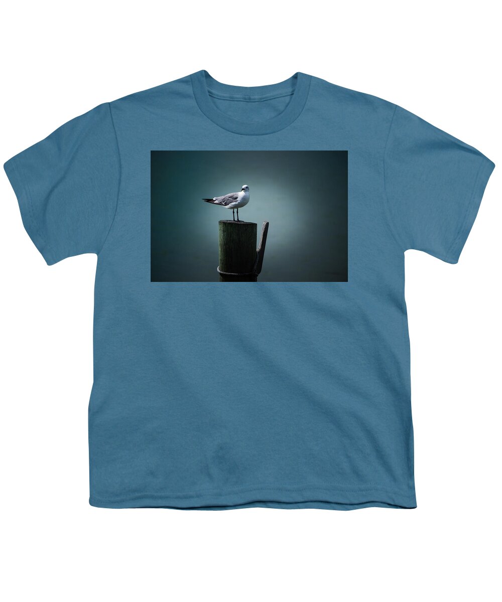 Seagull Youth T-Shirt featuring the photograph Seagull Lookout by Blair Damson
