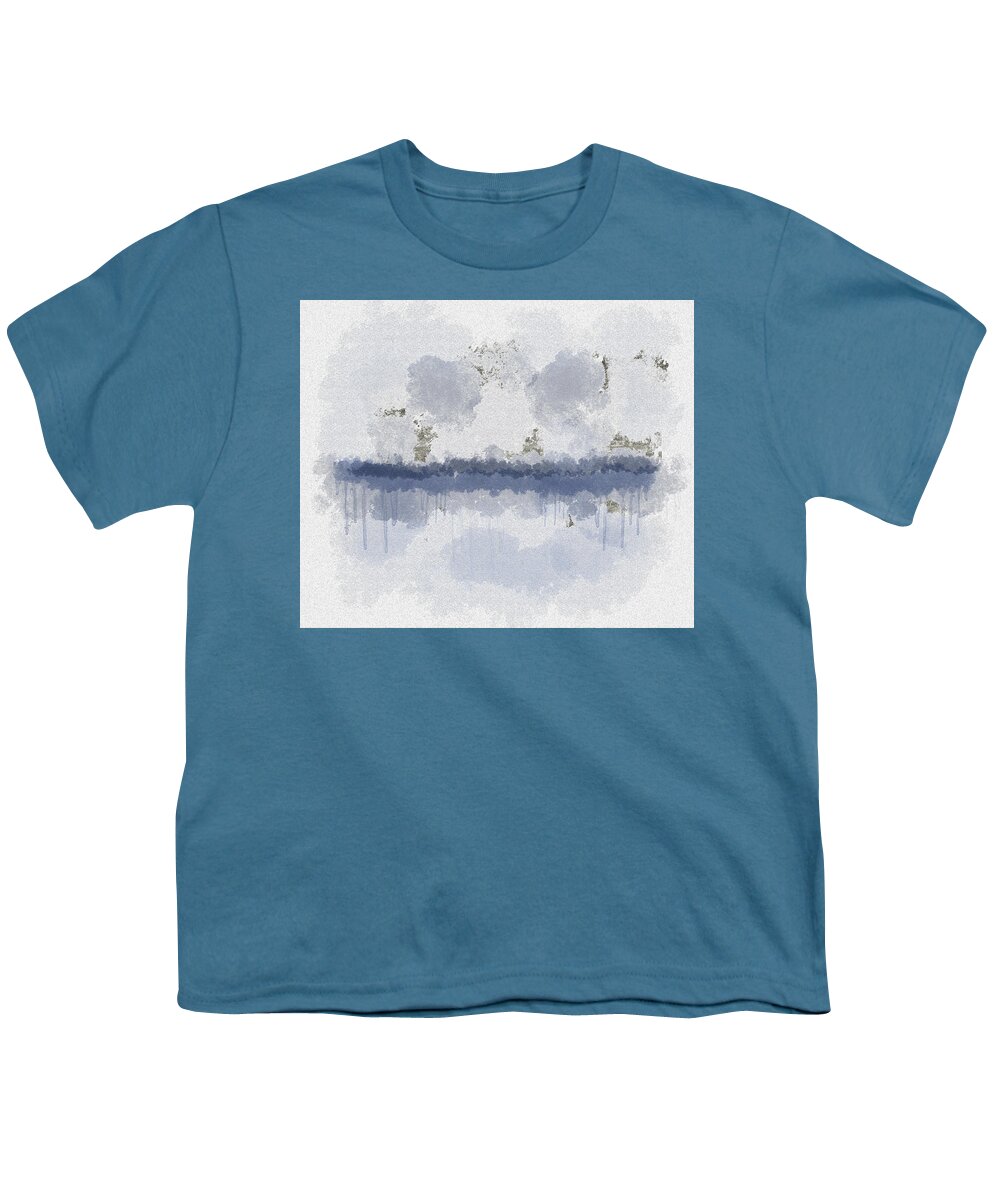 Dreamy Youth T-Shirt featuring the digital art Silver Lake by Alison Frank