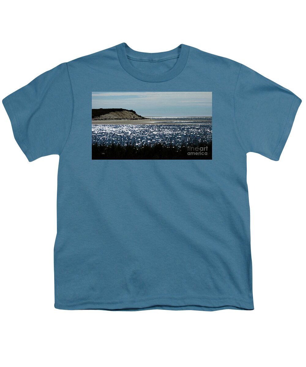 Abstract Youth T-Shirt featuring the mixed media Sparkles on the Beach by Sharon Williams Eng