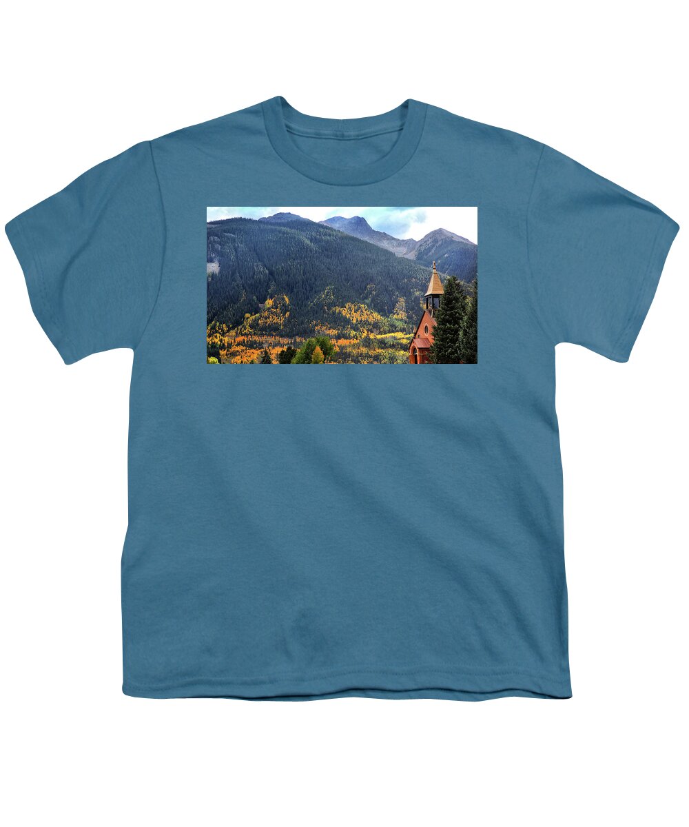  Youth T-Shirt featuring the photograph St Patrick's Catholic Church Silverton, Colorado by William Rainey