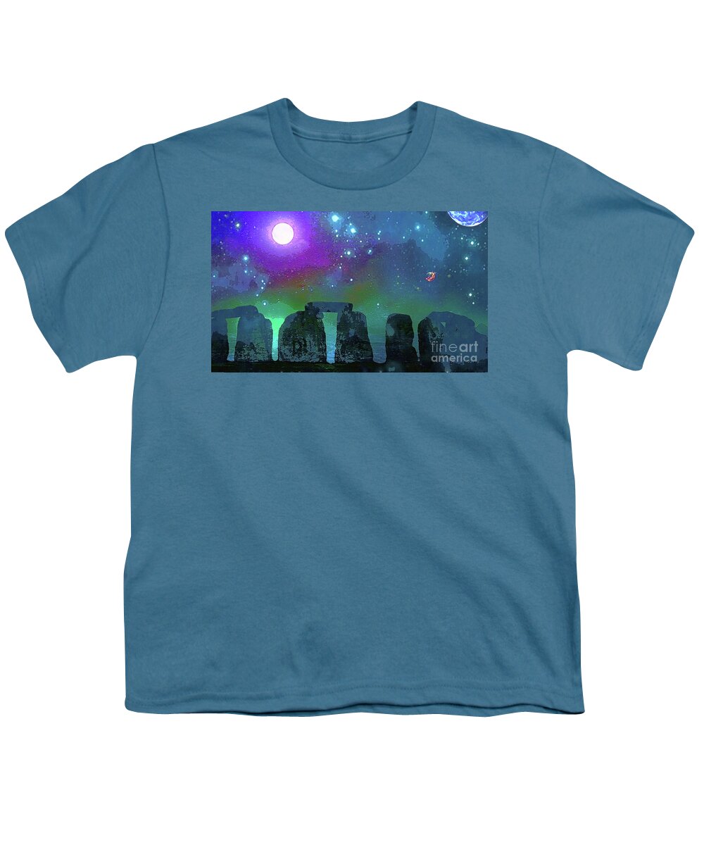  Youth T-Shirt featuring the digital art Stonebuilders by Don White Artdreamer