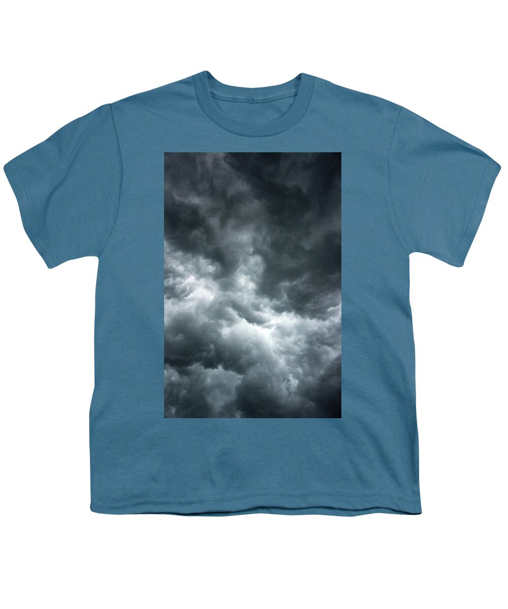 Clouds Youth T-Shirt featuring the photograph Stormy clouds in the sky. by Bernhard Schaffer