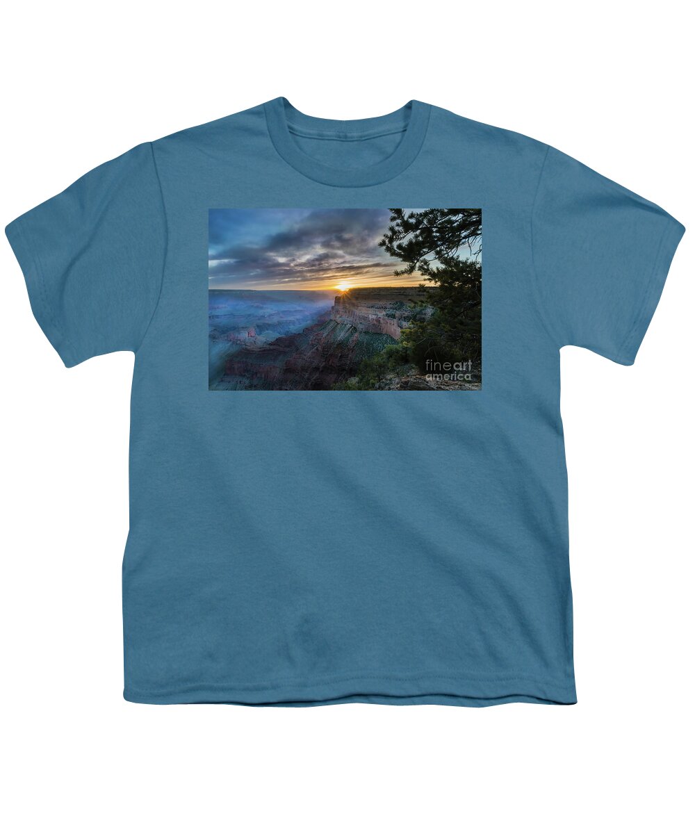 Grand Canyon Youth T-Shirt featuring the photograph Sunrise Over Grand Canyon National Park by Tom Watkins PVminer pixs