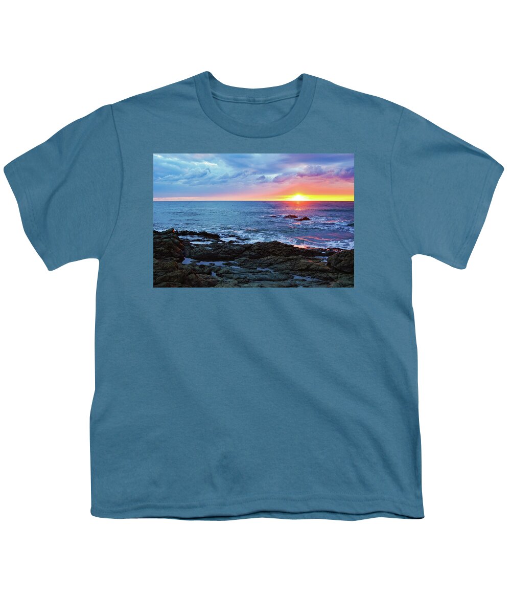 California Youth T-Shirt featuring the photograph Sunset Malibu by Kyle Hanson