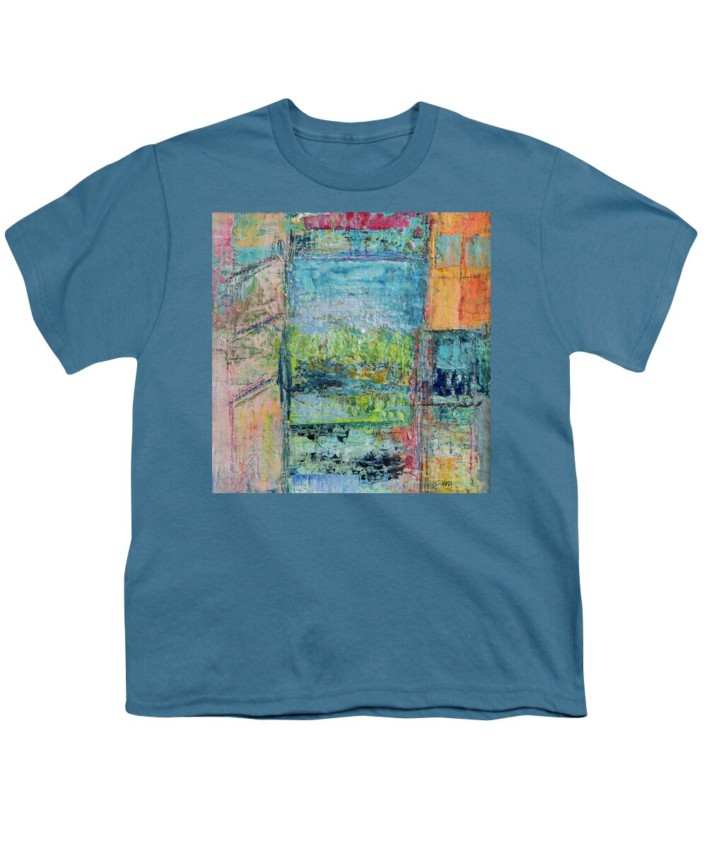 Tea Youth T-Shirt featuring the mixed media Tea with Henri 2 by Julia Malakoff
