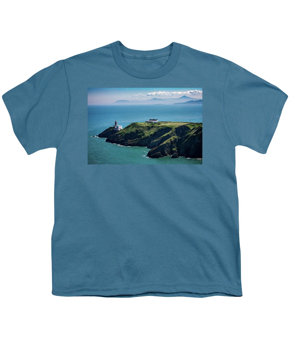 Baily Youth T-Shirt featuring the photograph The Baily Lighthouse - Howth, Dublin by John Soffe