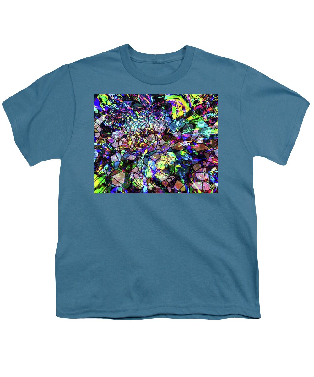 Abstract Art Youth T-Shirt featuring the digital art The Lobby by Norman Brule