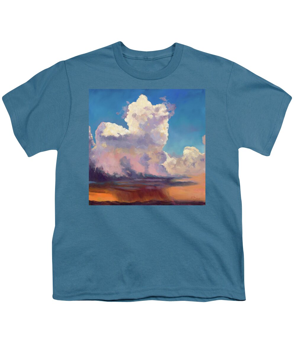 Clouds Youth T-Shirt featuring the painting Thunderboomer by Billie Colson