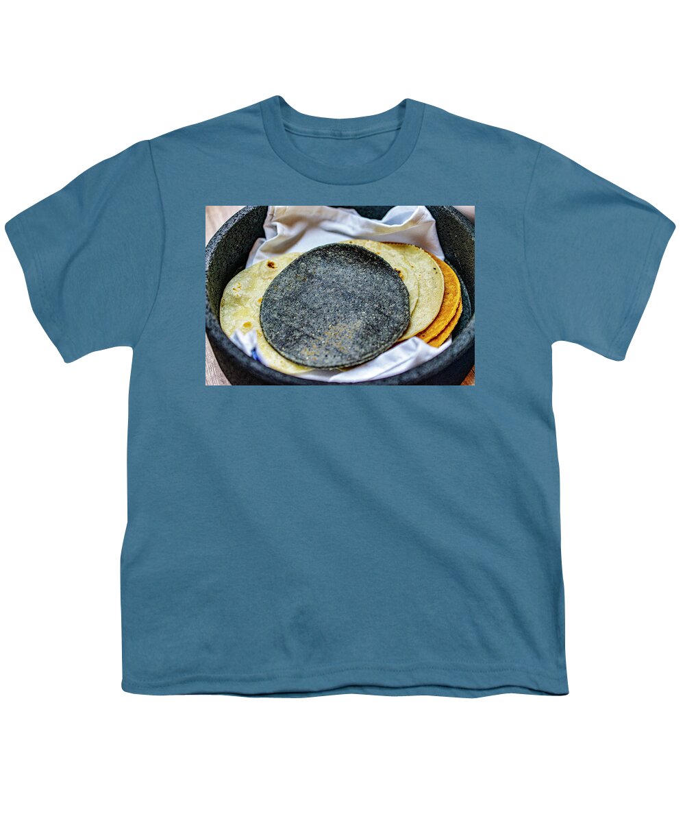 Tortillas Youth T-Shirt featuring the photograph Tortillas by William Scott Koenig