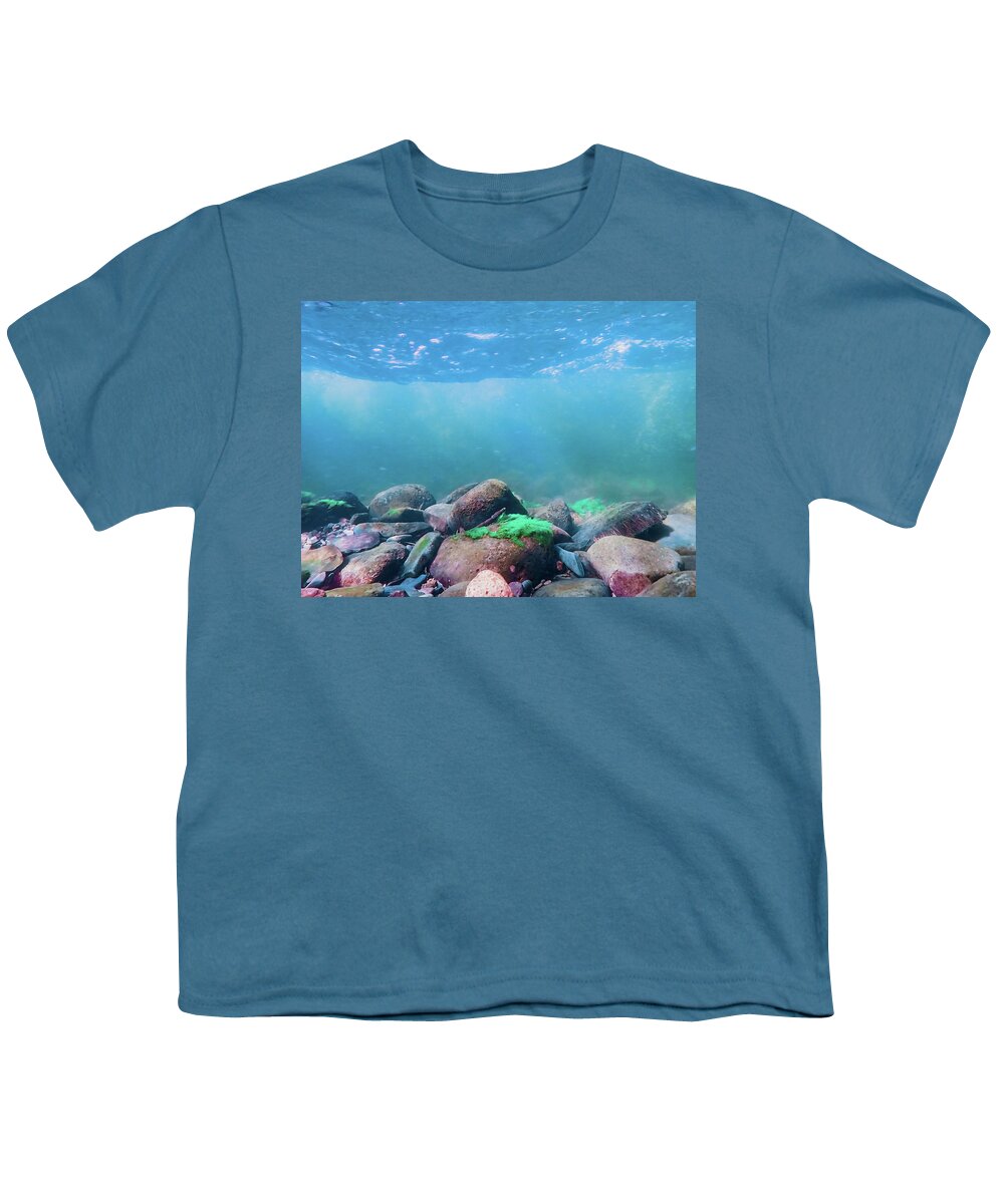 Sea Youth T-Shirt featuring the photograph Underwater Scene - Upper Delaware River 6 by Amelia Pearn
