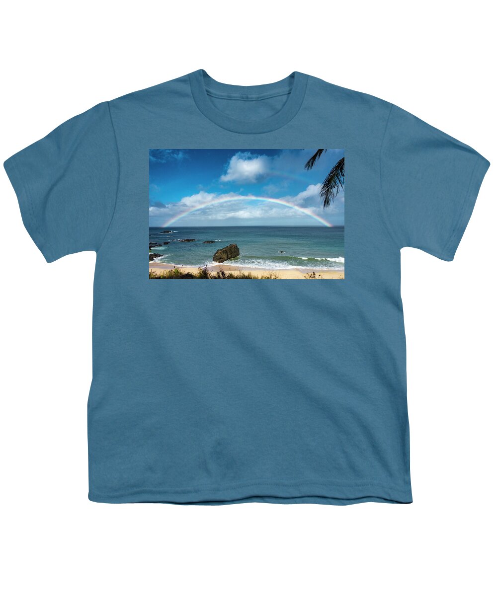 Waimea Rock Youth T-Shirt featuring the photograph Waimea Rock by Leonardo Dale