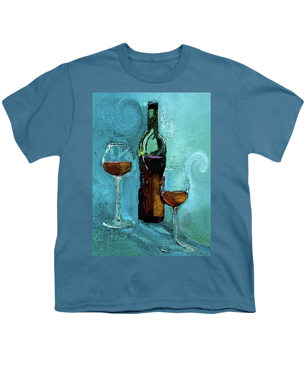 Warm Youth T-Shirt featuring the painting Warm Drink For Two by Lisa Kaiser