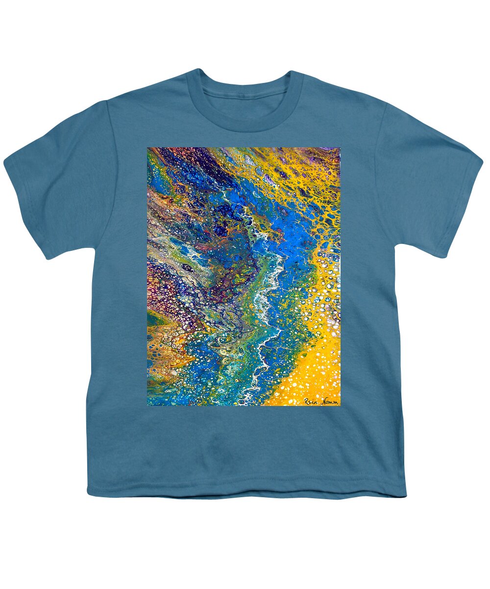  Youth T-Shirt featuring the painting Winter Shore by Rein Nomm