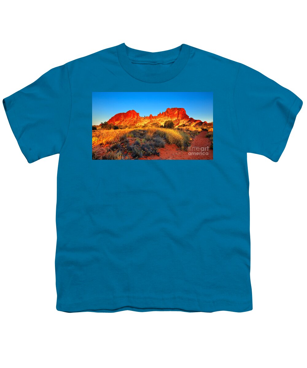 Rainbow Valley Central Australia Landscape Outback Australian Youth T-Shirt featuring the photograph Rainbow Valley #1 by Bill Robinson