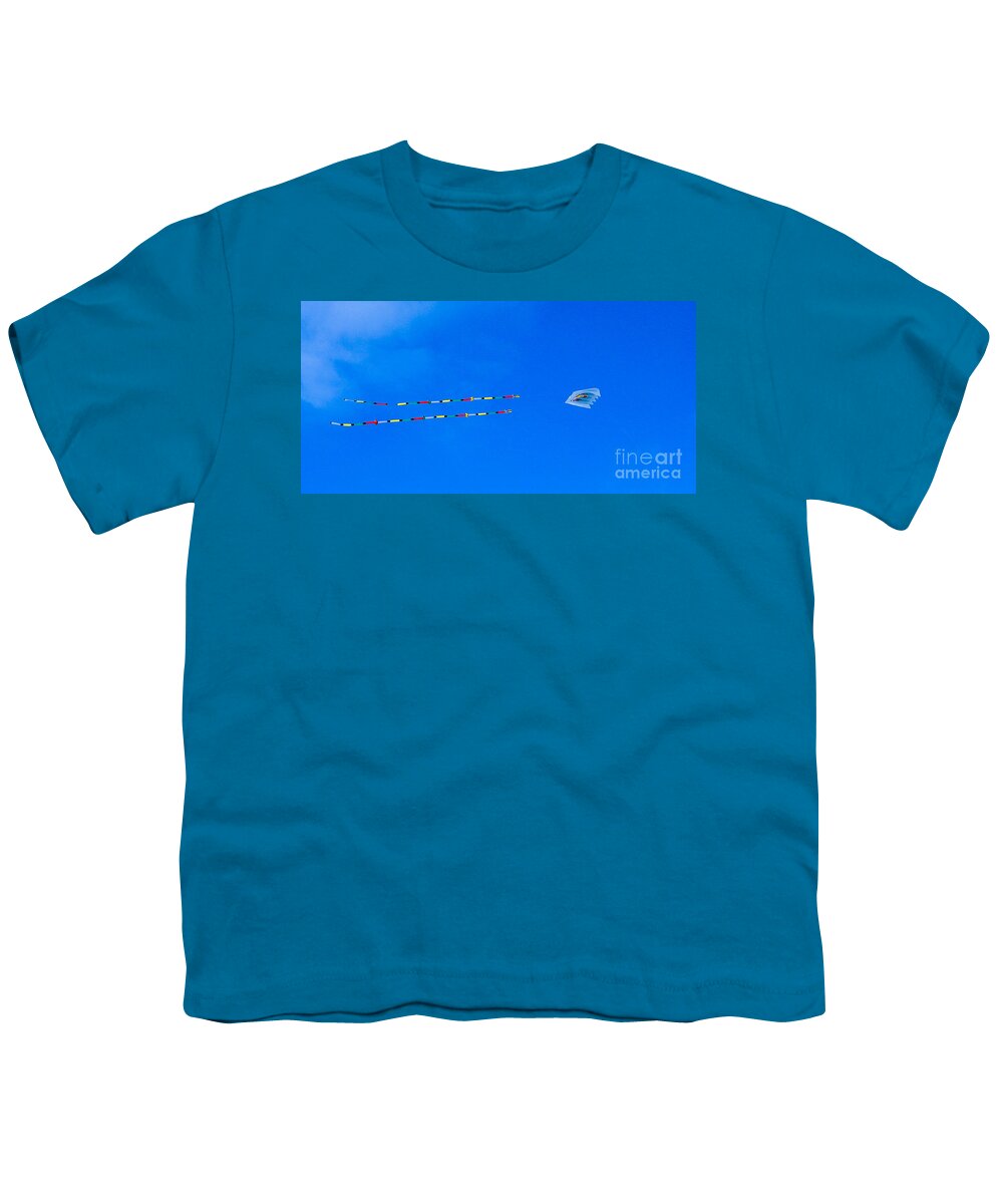 Kites Youth T-Shirt featuring the photograph Kites on Ice #2 by Steven Ralser