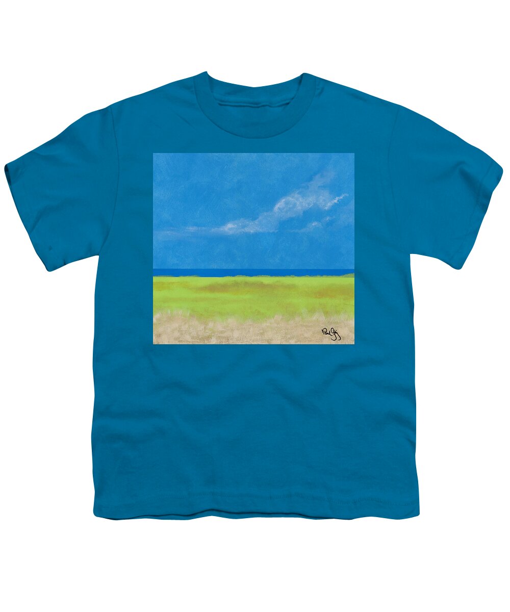 Alabama Youth T-Shirt featuring the painting Alabama Gulf Coast 1 by Paul Gaj