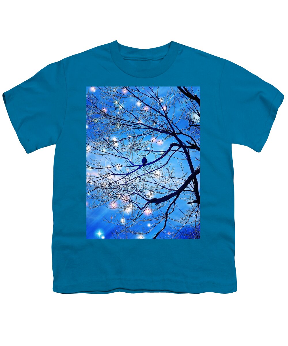Bird Youth T-Shirt featuring the photograph Alone With The Stars by Zinvolle Art