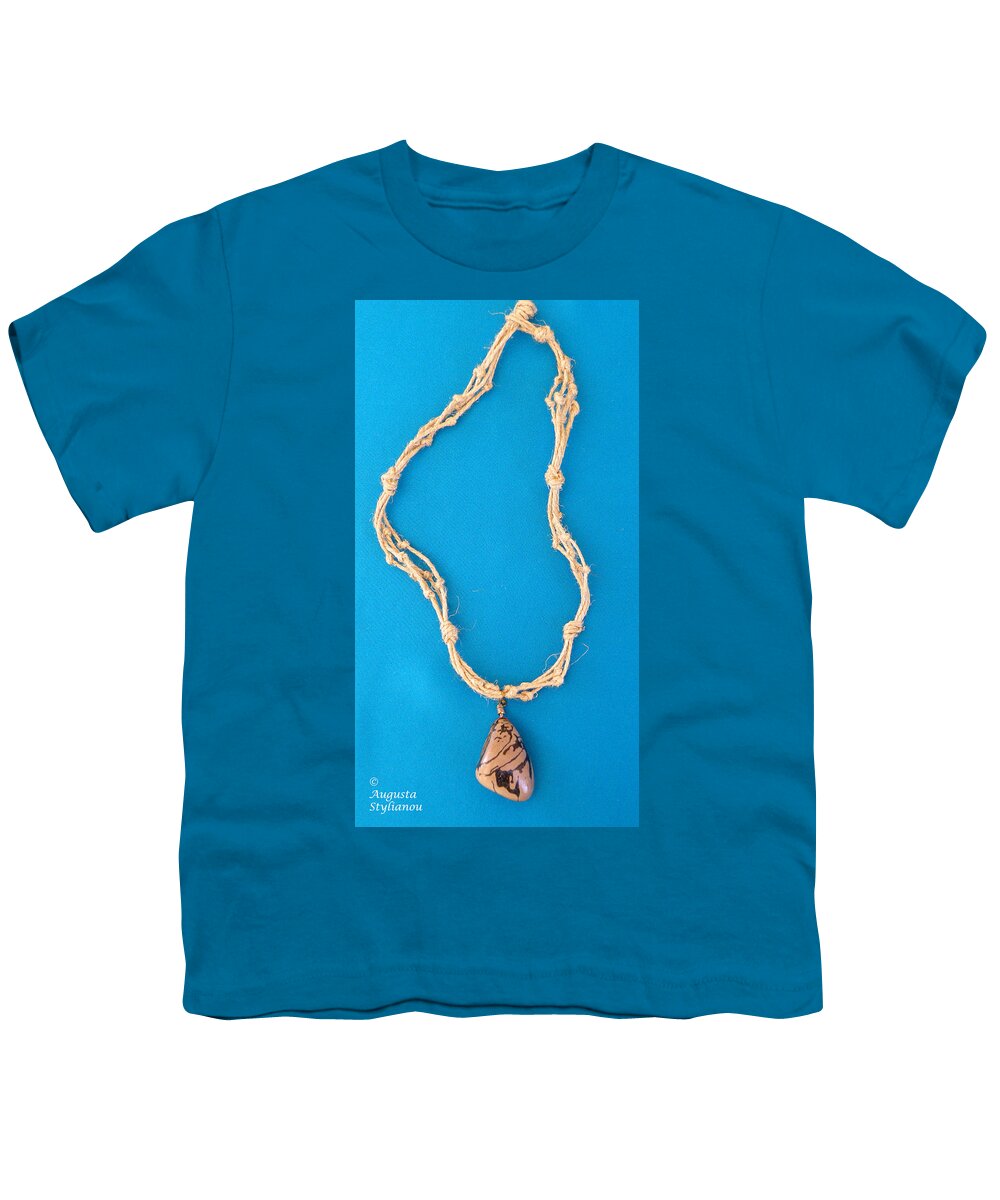 Augusta Stylianou Youth T-Shirt featuring the jewelry Aphrodite Mechanitis Necklace by Augusta Stylianou