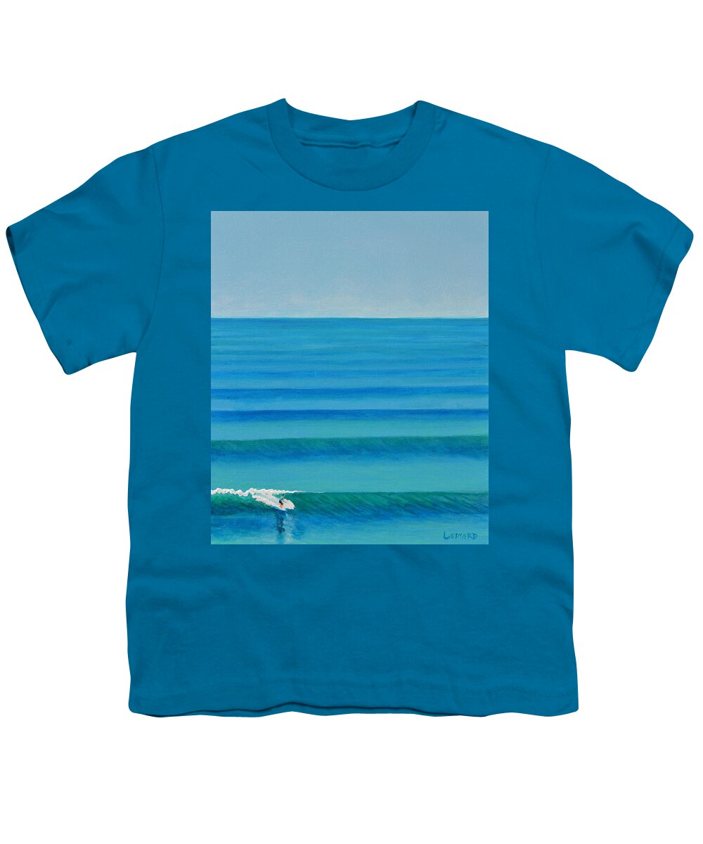 Surfing Youth T-Shirt featuring the painting Bali Lines by Nathan Ledyard