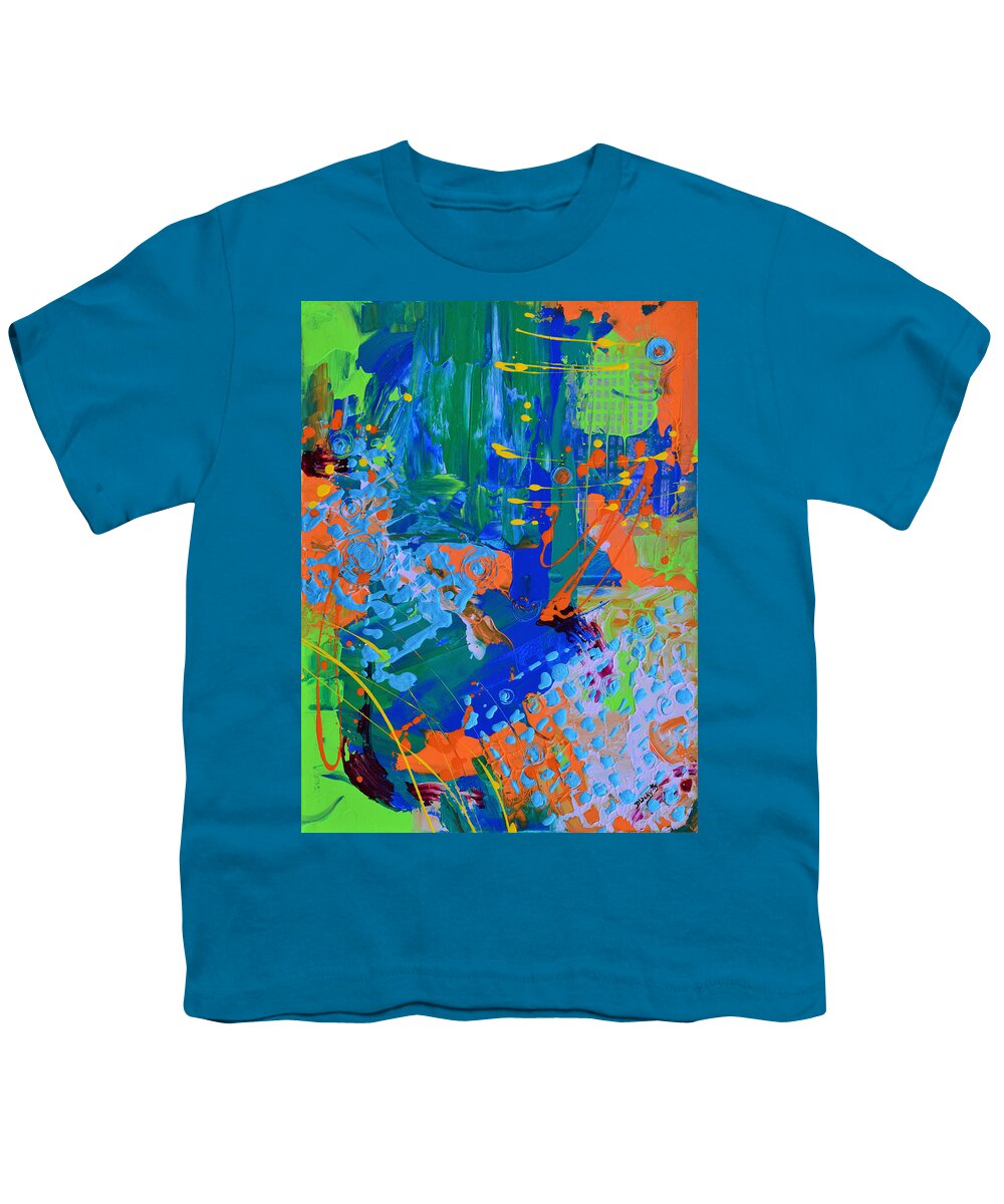 Modern Youth T-Shirt featuring the painting Summer Festival by Donna Blackhall