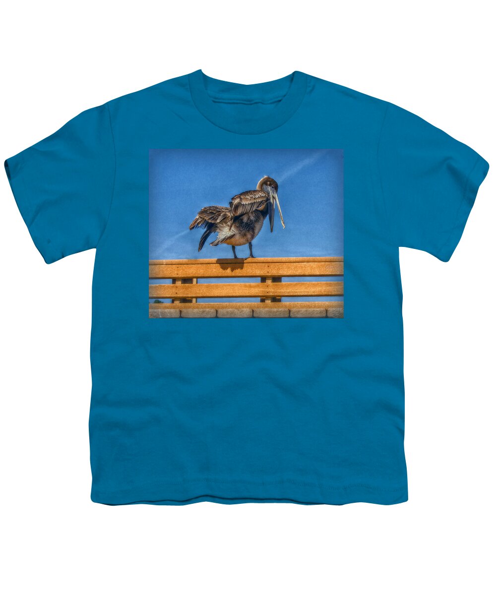 Pelican Youth T-Shirt featuring the photograph The Pelican by Hanny Heim