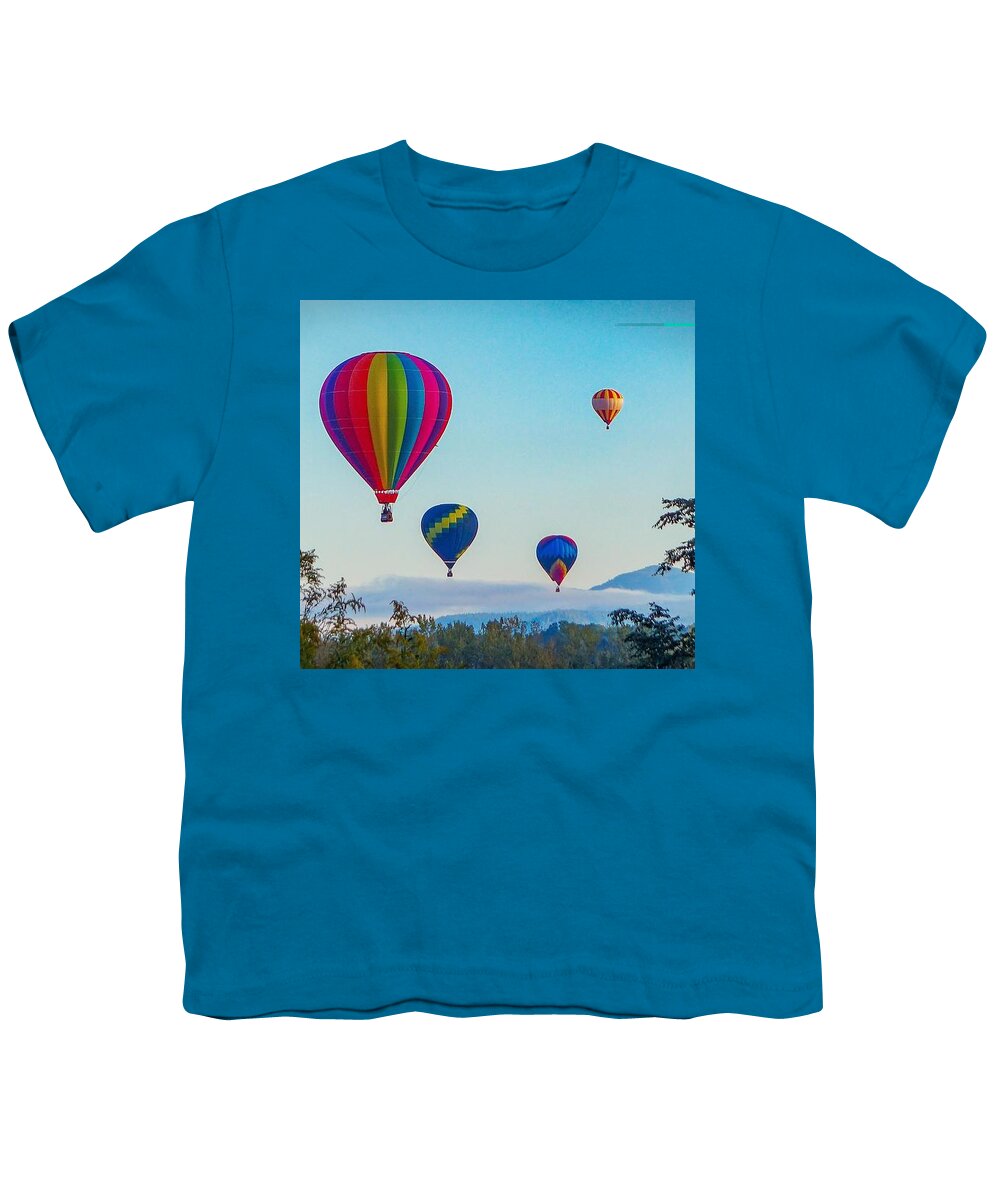  Youth T-Shirt featuring the photograph Balloons in a frame by Kendall McKernon