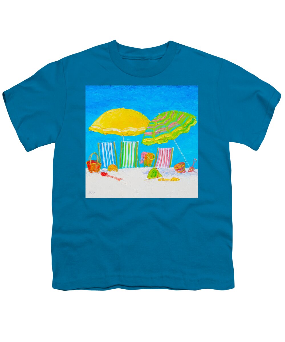 Beach Youth T-Shirt featuring the painting Beach Art - Beach Color by Jan Matson