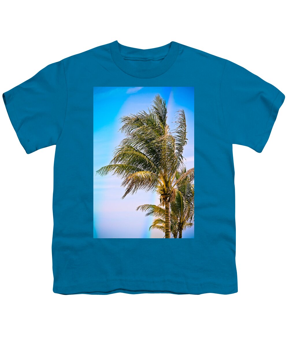 Palm Trees Youth T-Shirt featuring the photograph Color Drenched Palm Trees by Colleen Kammerer