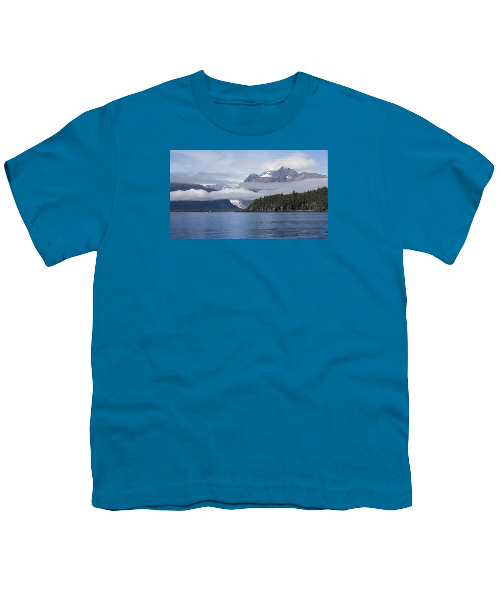 Davidson Glacier Youth T-Shirt featuring the photograph Fishing in Southeast Alaska by Michele Cornelius