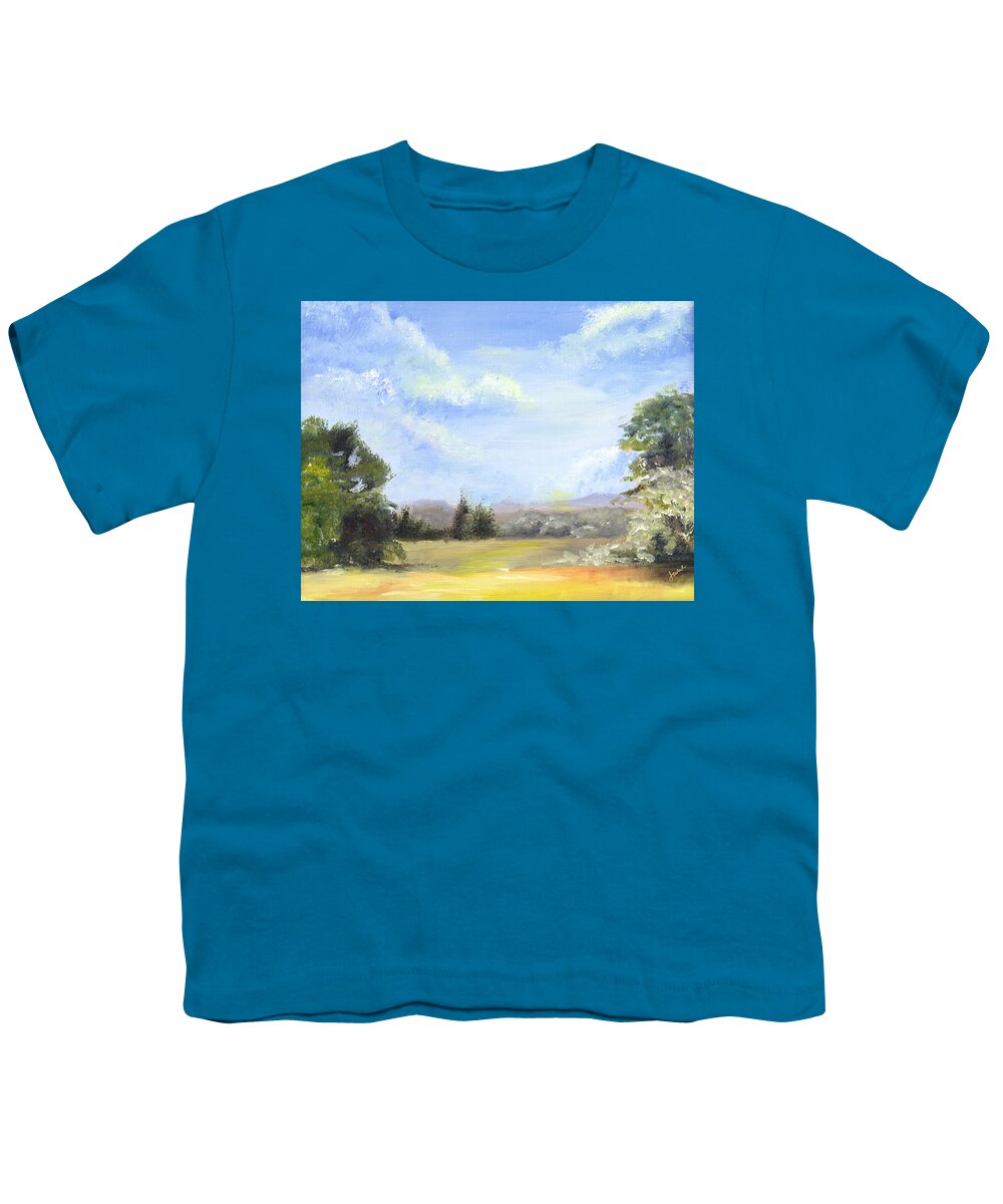 Landscape Youth T-Shirt featuring the painting LaPoint Utah by Nila Jane Autry