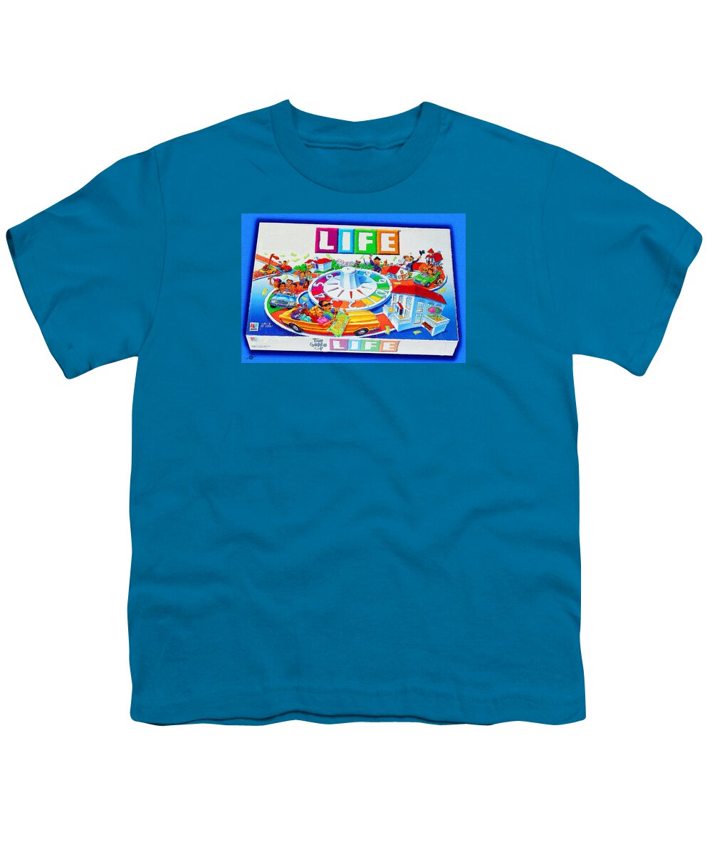 Life Youth T-Shirt featuring the painting Life Game Of Life Board Game Painting by Tony Rubino