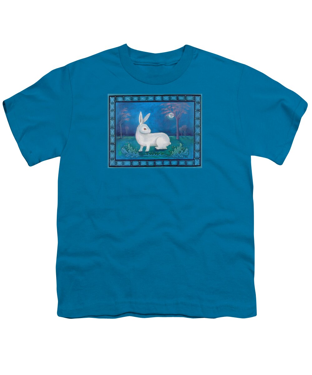 Children's Room Art Youth T-Shirt featuring the painting Rabbit Secrets by Terry Webb Harshman