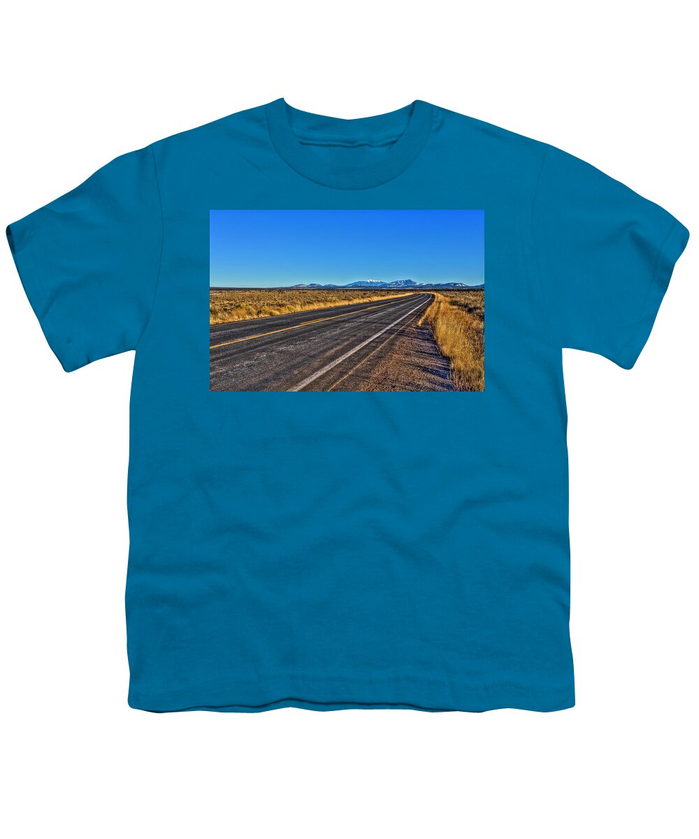 Flagstaff Az Youth T-Shirt featuring the photograph The Road to Flagstaff by Harry B Brown