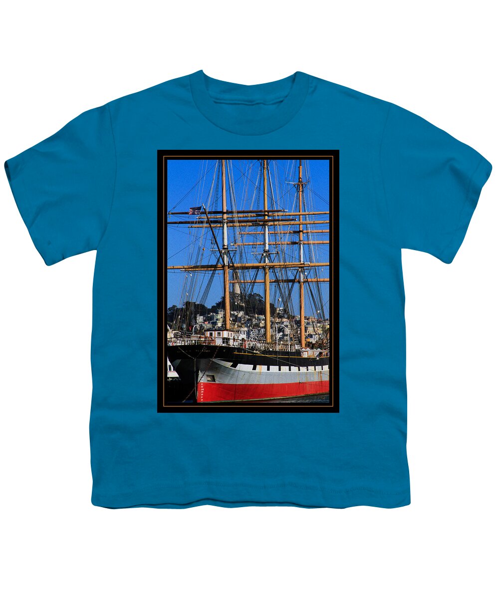 Bonnie Follett Youth T-Shirt featuring the photograph The ship Balclutha by Bonnie Follett