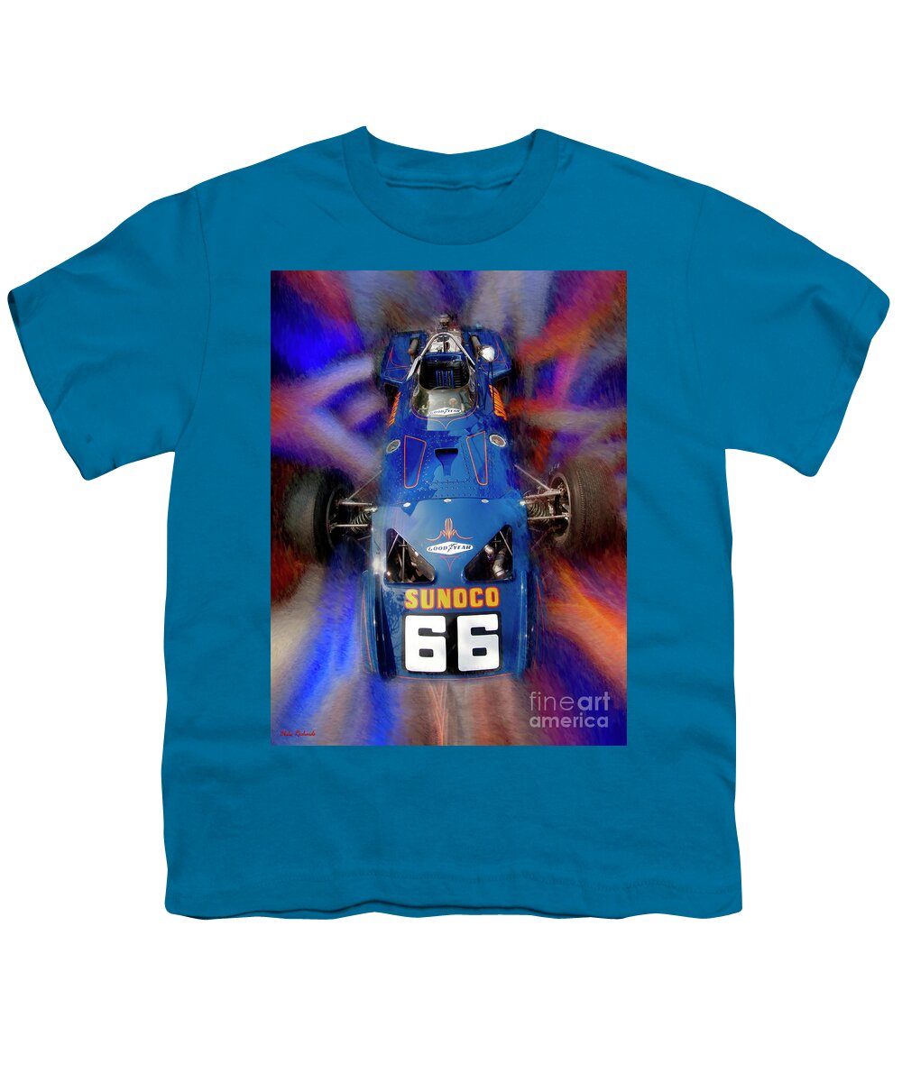  Youth T-Shirt featuring the photograph Mark Donohue 1970 Lola T153 Sunoco Special by Blake Richards