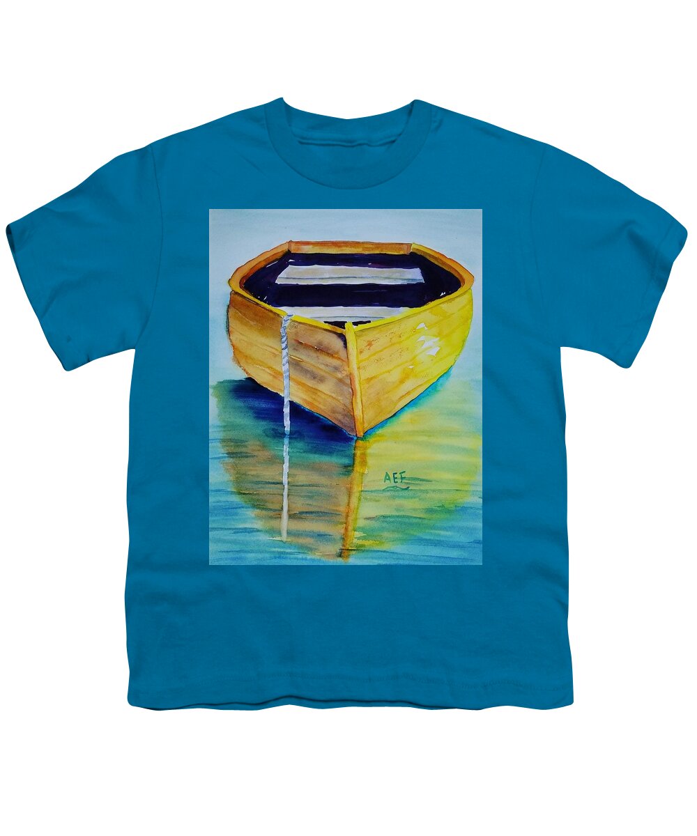 Boat Youth T-Shirt featuring the painting What floats your boat? by Ann Frederick