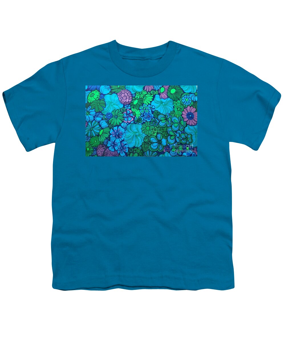 Flower Youth T-Shirt featuring the photograph Flower power rock poster #3 by Action