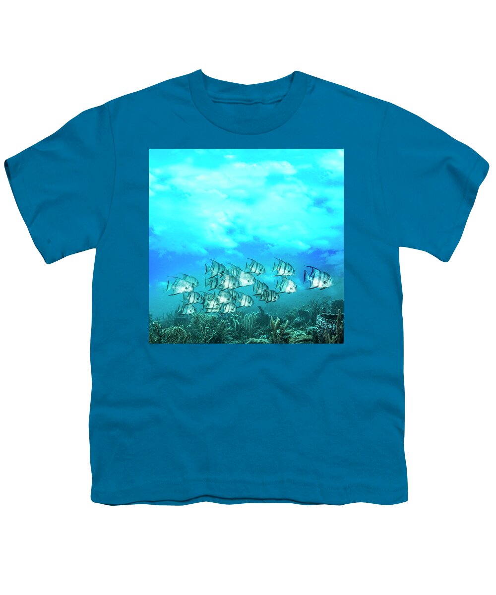 Clouds Youth T-Shirt featuring the photograph Swimming under the Clouds by Debra and Dave Vanderlaan