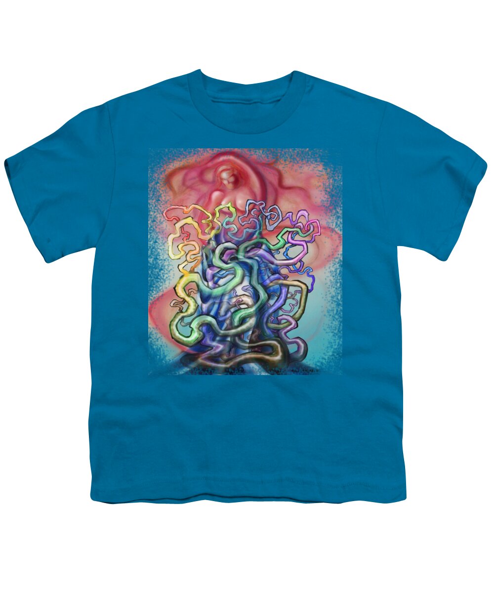 Unrestrained Youth T-Shirt featuring the digital art Unrestrained by Kevin Middleton