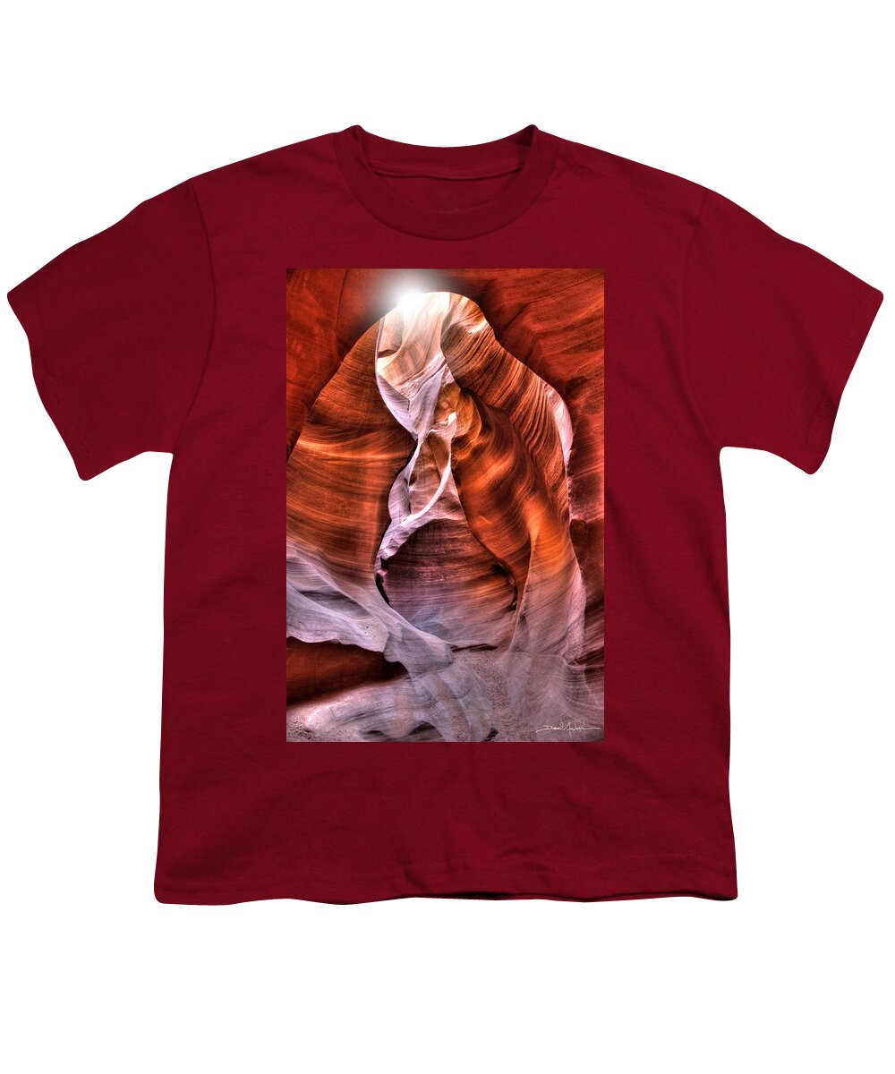 Slot Canyon Youth T-Shirt featuring the photograph Breath of Life by David Andersen