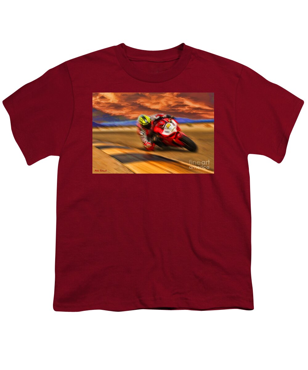  Youth T-Shirt featuring the photograph Domenic Caluori At Speed by Blake Richards