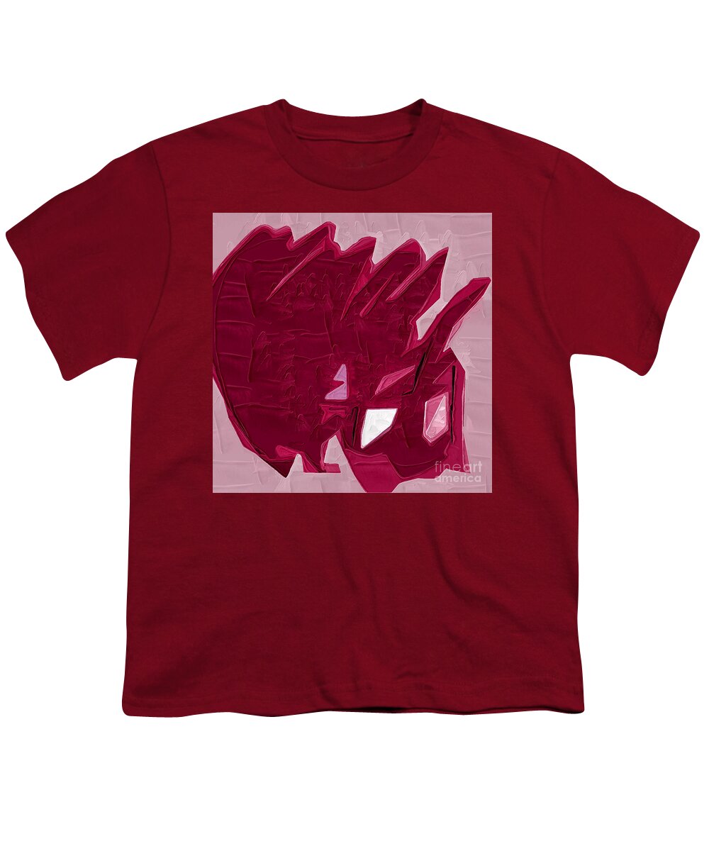 Abstract Youth T-Shirt featuring the painting Expression of Red by Kirt Tisdale