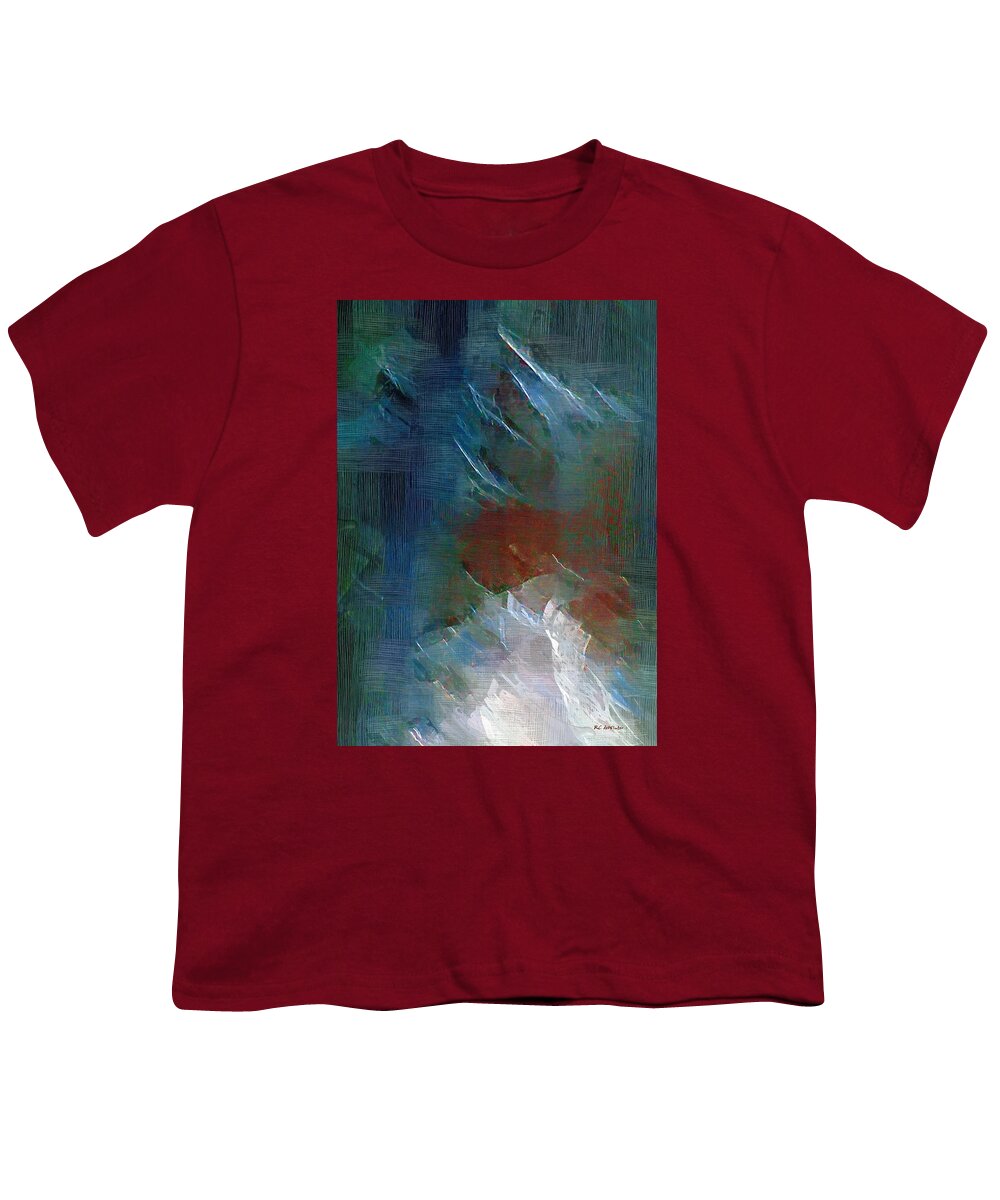 Abstract Youth T-Shirt featuring the painting Swallowing Words by RC DeWinter