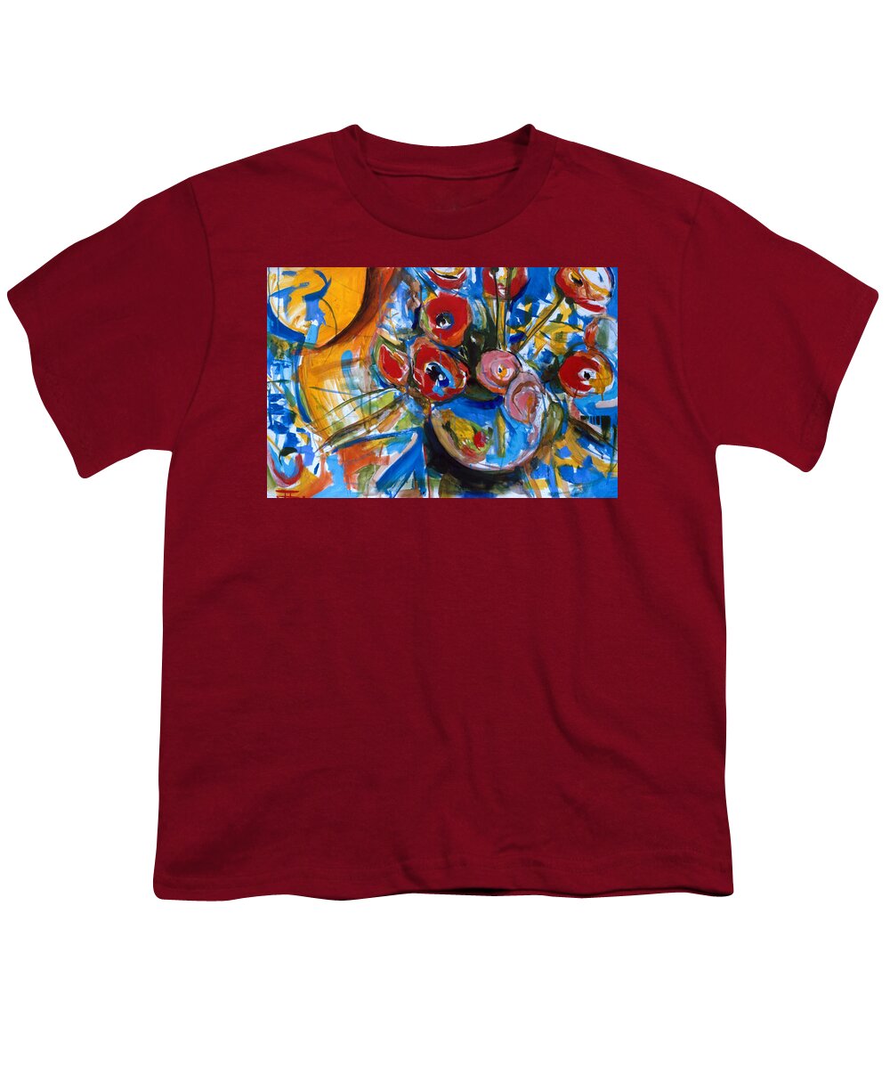 Poppies Youth T-Shirt featuring the painting Poppies #1 by John Gholson