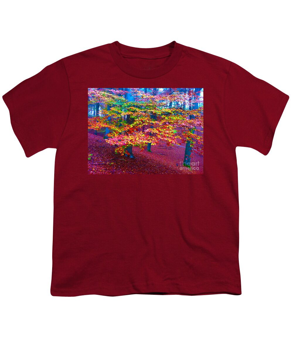 Tree Youth T-Shirt featuring the photograph Forest color leaves by Go Van Kampen