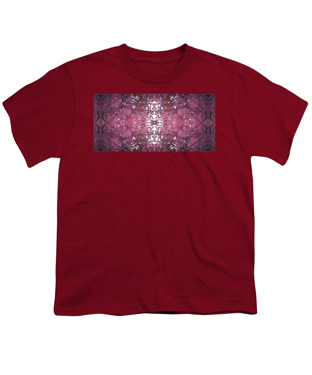 Autumn Youth T-Shirt featuring the photograph Autumn Tree Leaves fractal E1 mid by Julia Woodman