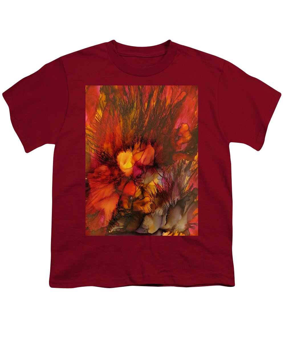 Abstract Youth T-Shirt featuring the painting Caliente by Soraya Silvestri