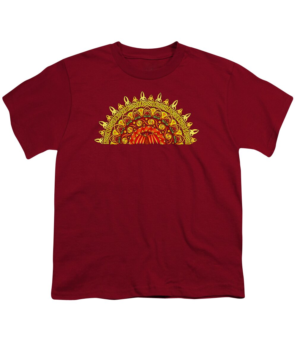Artoffoxvox Youth T-Shirt featuring the mixed media Celtic Dawn by Kristen Fox
