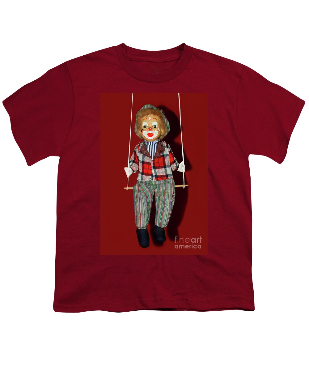 Clown On Swing Youth T-Shirt featuring the photograph Clown on Swing by Kaye Menner by Kaye Menner