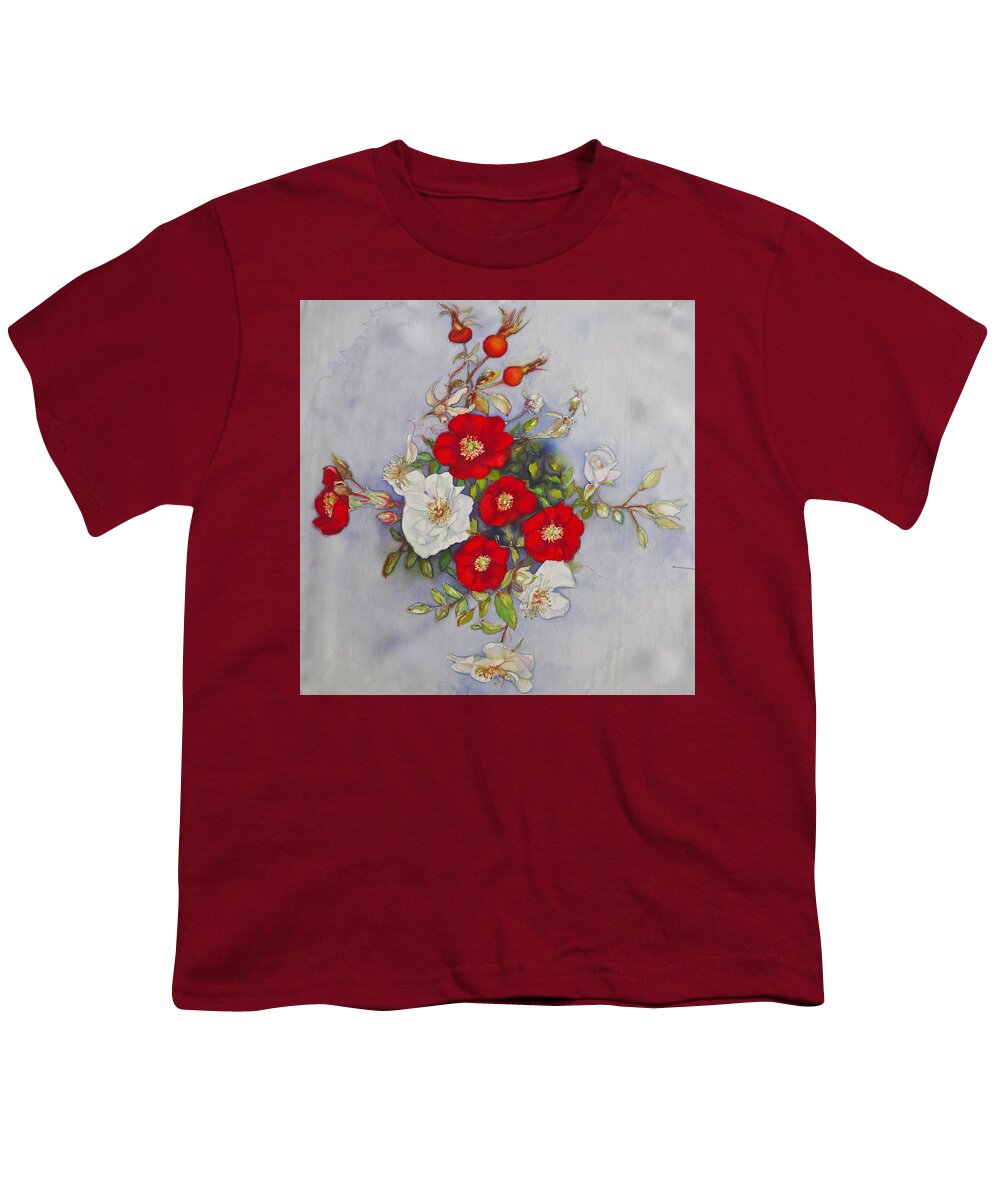 Comapss Rose Youth T-Shirt featuring the painting Compass Rose by Barbara Pease